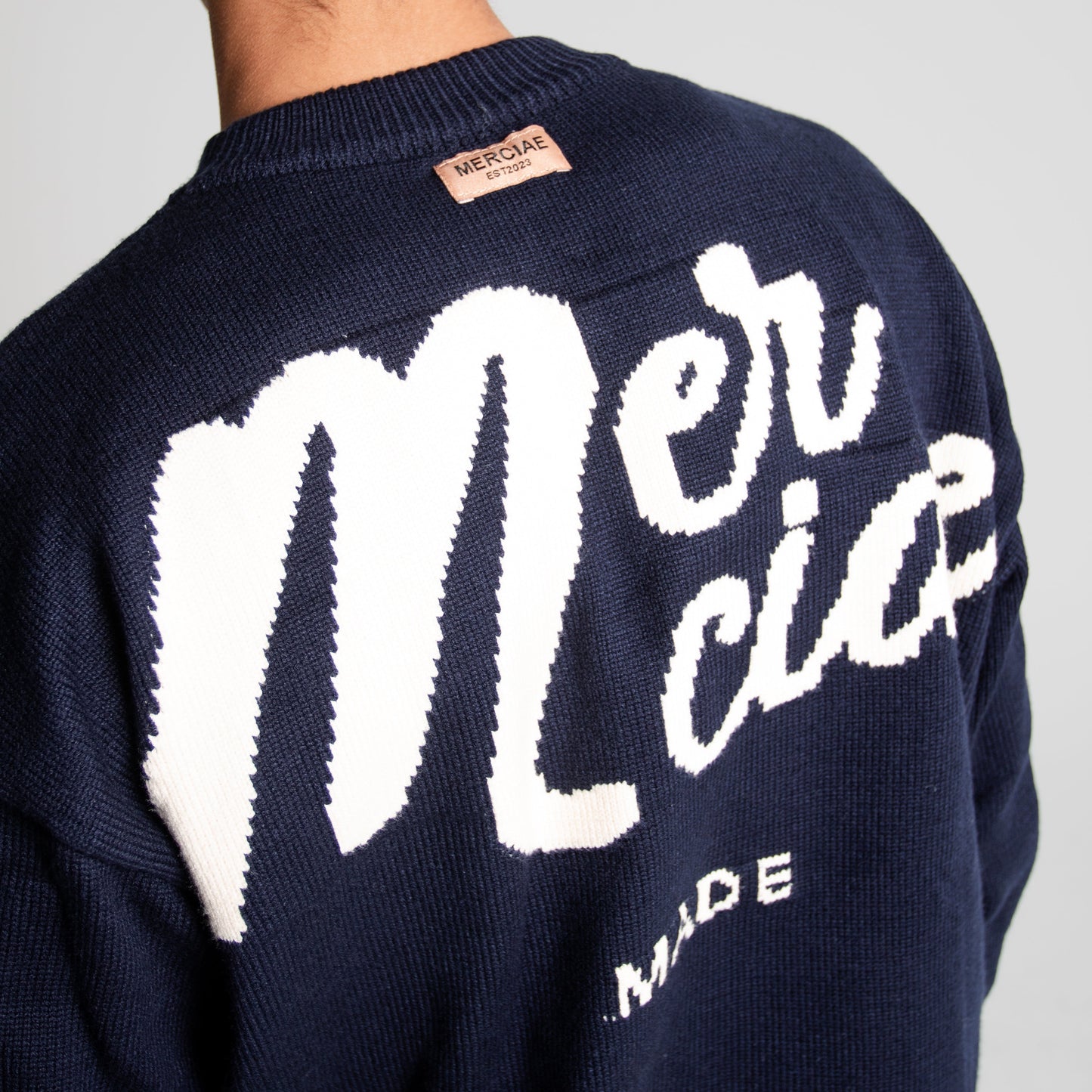 "MERCIAE MADE" Knit Sweater (Navy)