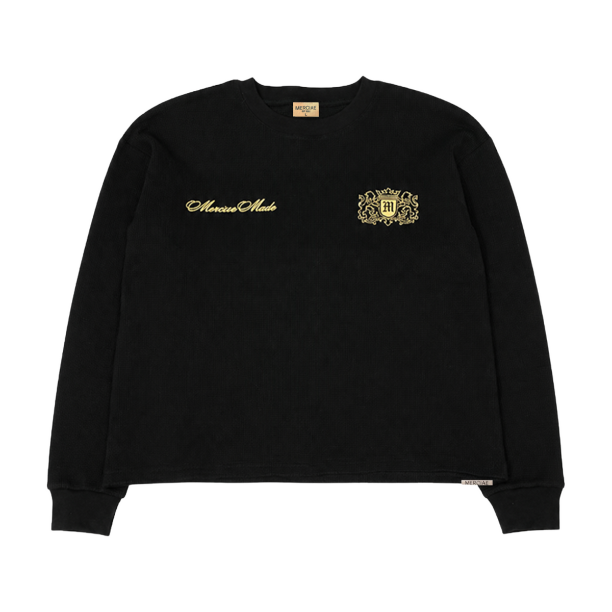 J'adore Waffle Knit Tee (Black)