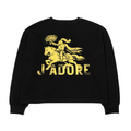 J'adore Waffle Knit Tee (Black)