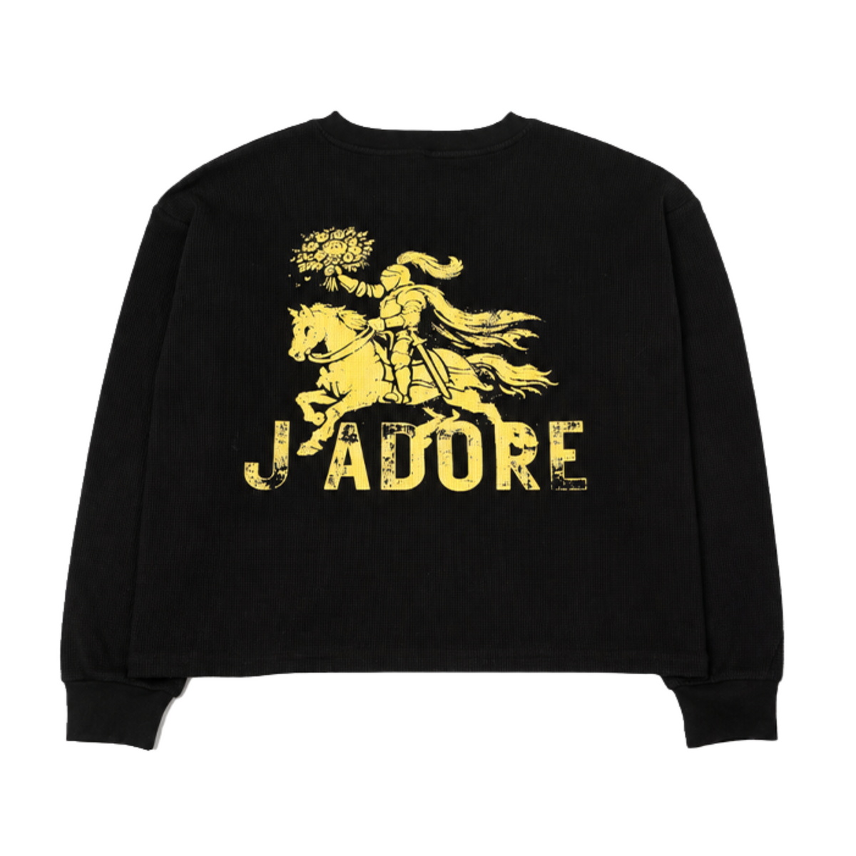 J'adore Waffle Knit Tee (Black)
