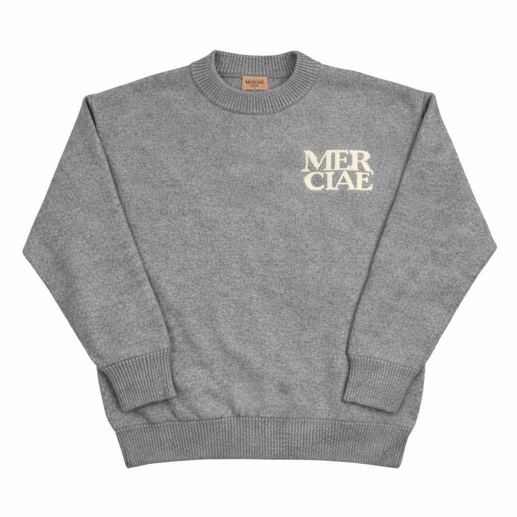"MERCIAE MADE" Knit Sweater (Grey)