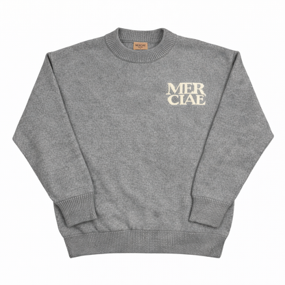 "MERCIAE MADE" Grey Knit Sweater