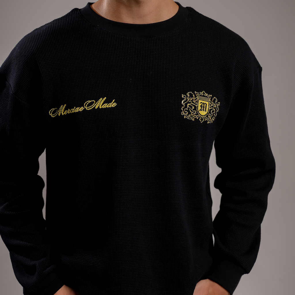 J'adore Waffle Knit Tee (Black)