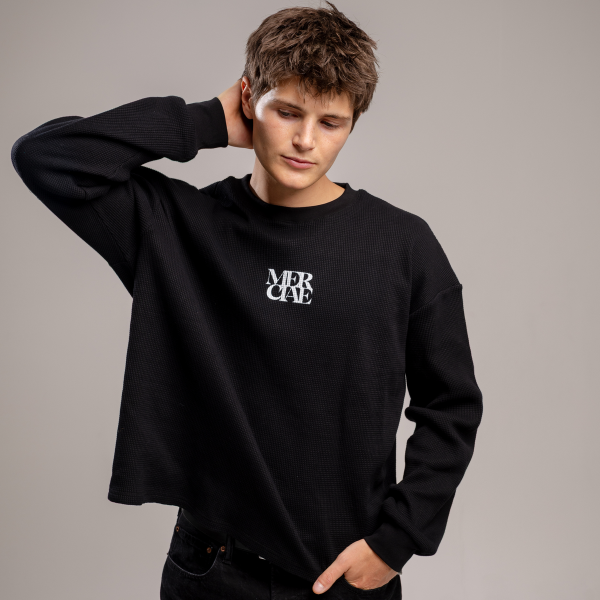 "Merciae Atelier" Waffle Knit Tee