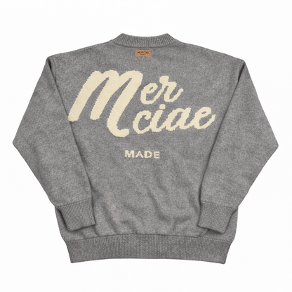 "MERCIAE MADE" Grey Knit Sweater