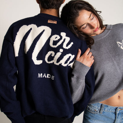 "MERCIAE MADE" Knit Sweater (Navy)