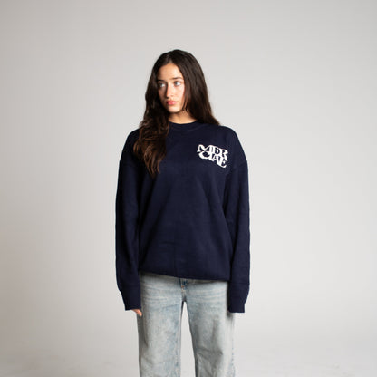 "MERCIAE MADE" Knit Sweater (Navy)