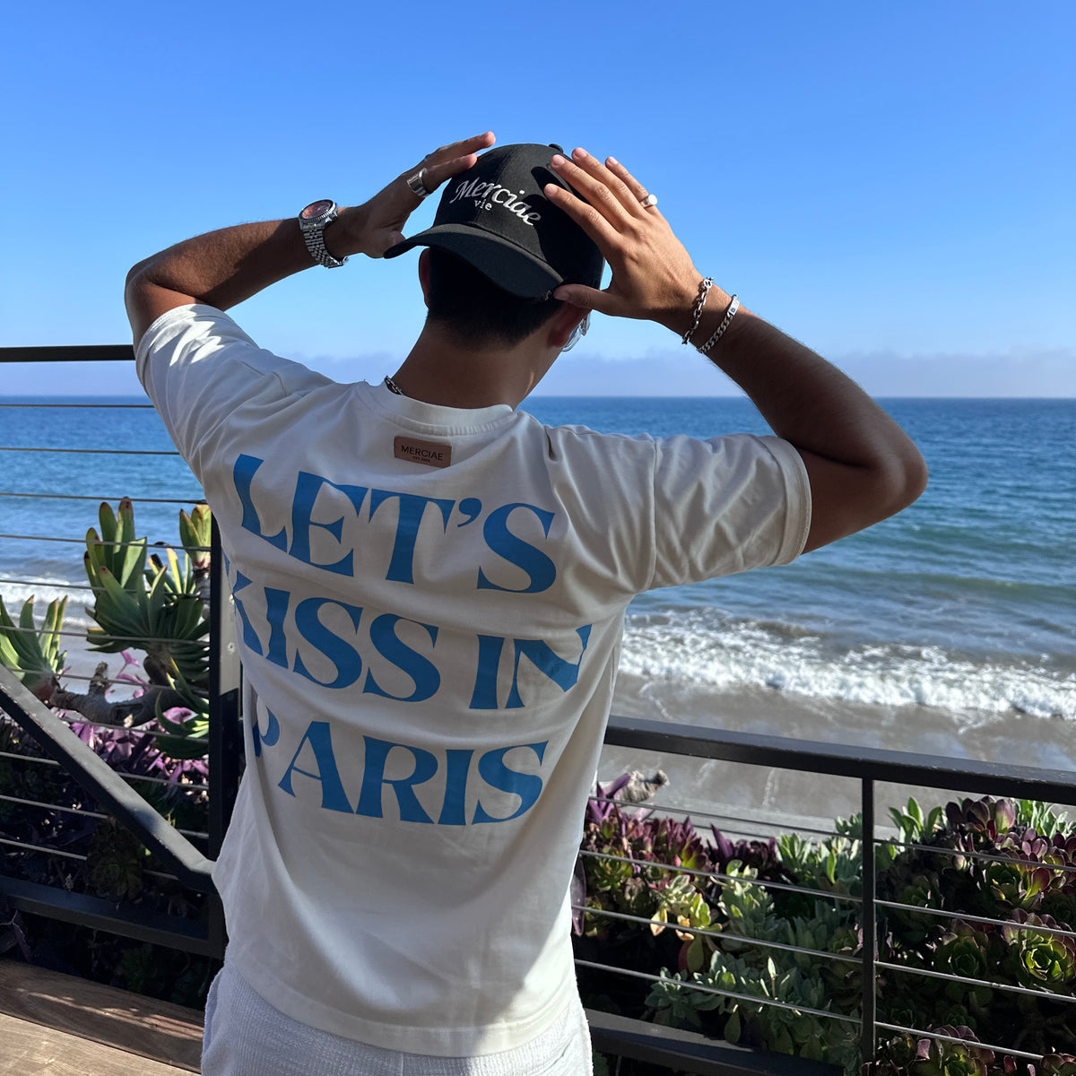 Let's Kiss In Paris Tee (White)