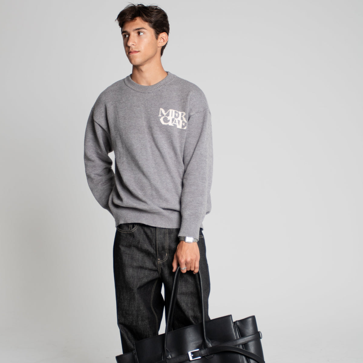 "MERCIAE MADE" Knit Sweater (Grey)