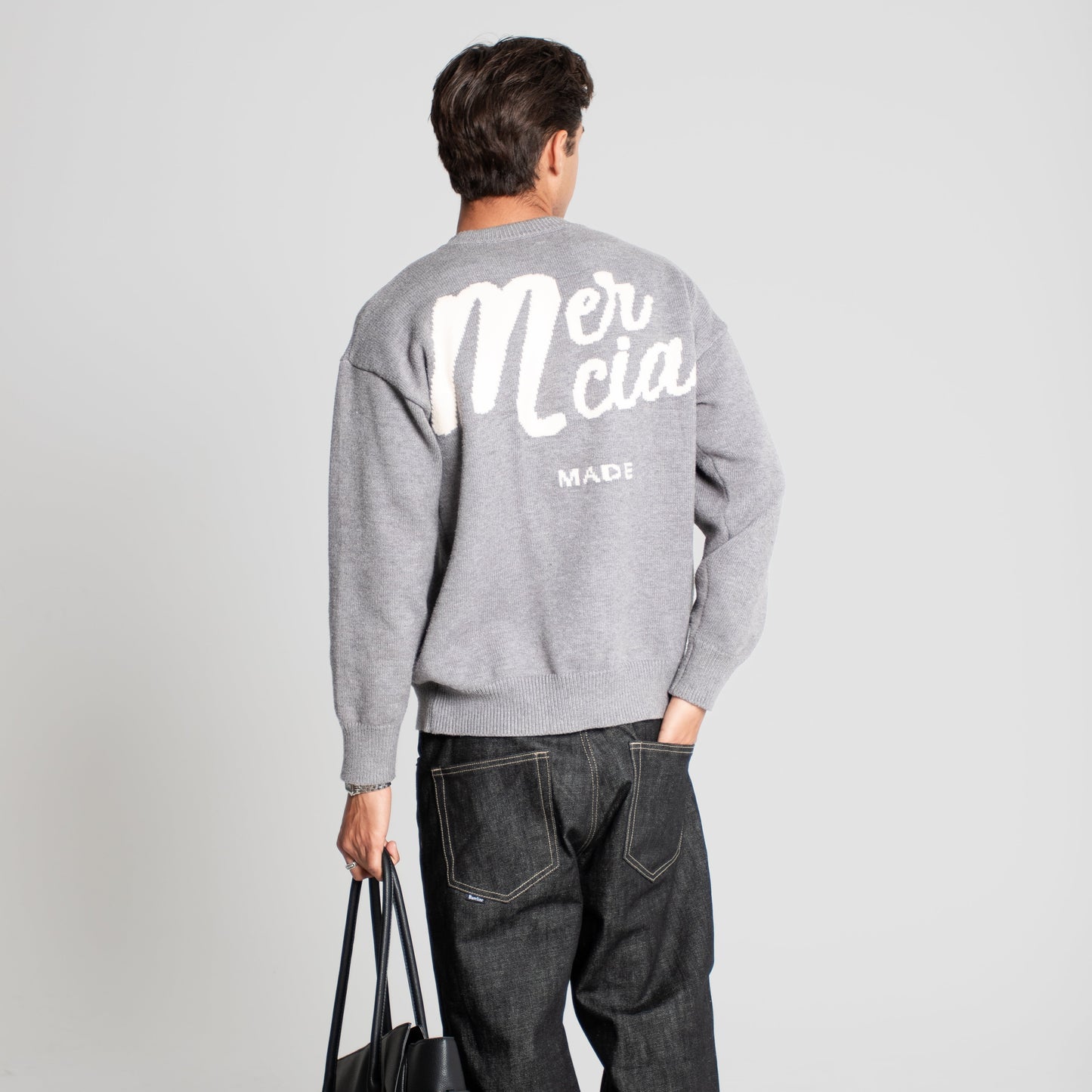 "MERCIAE MADE" Grey Knit Sweater