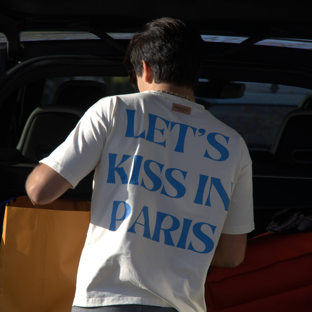 Let's Kiss In Paris Tee (White)